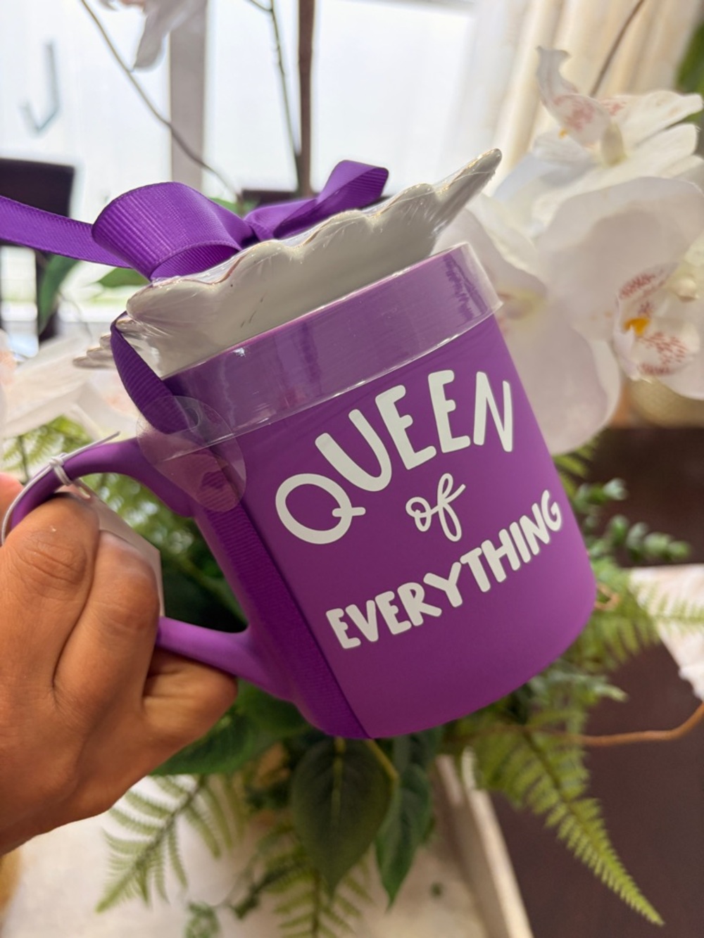 Queen of Everything Purple Mug with ceramic trinket-20oz - Picture 5 of 7
